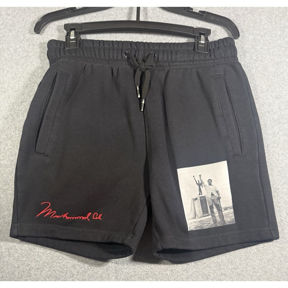 Shoe Palace Muhammad Ali Sweat Shorts Men's Small Black Graphic